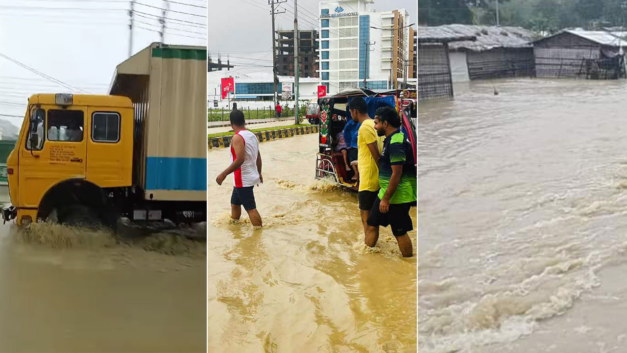 অস্বাভাবিক বৃষ্টিতে কক্সবাজারে জলাবদ্ধতা