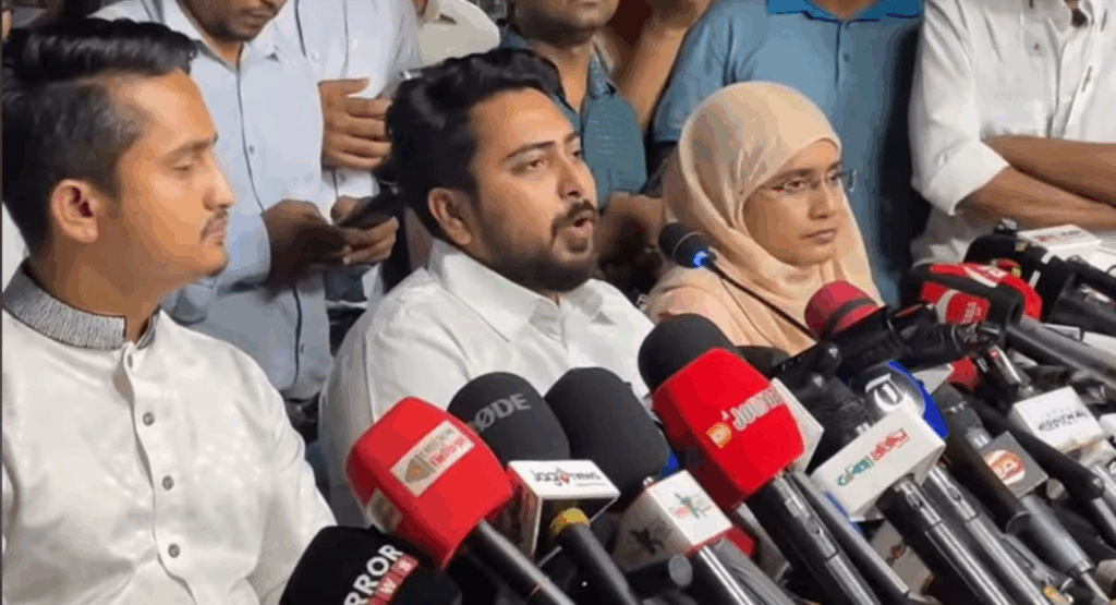 শাপলা প্রতীক ছাড়া আমরা নির্বাচনে যাব না: নাহিদ ইসলাম