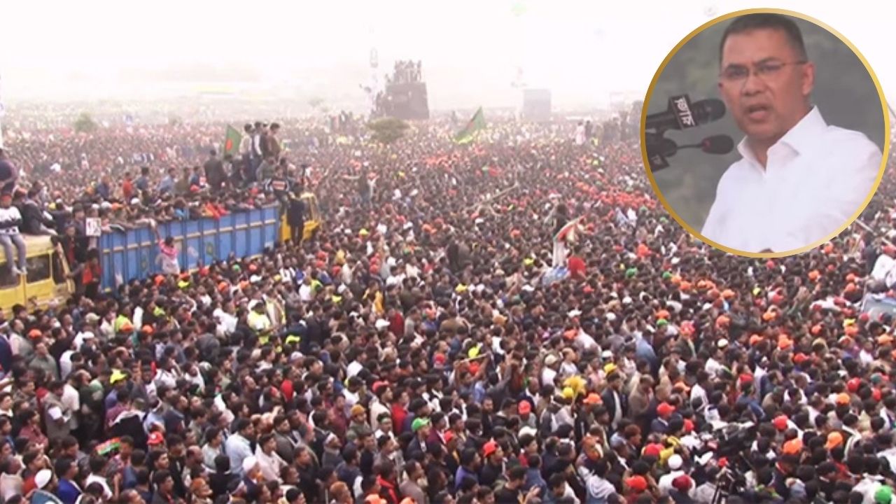 ‘আমরা নিরাপদ বাংলাদেশ গড়ে তুলতে চাই’ -সংবর্ধনাস্থলে পৌঁছে লক্ষ জনতার উদ্দেশ্যে বক্তব্য দিলেন তারেক রহমান