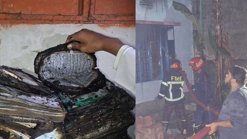 নামাজে যাওয়ায় রক্ষা, আগুনে পুড়ল মাদ্রাসা-অক্ষত ৩৫ শিক্ষার্থী