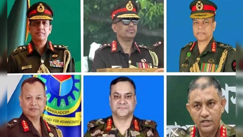 সেনাবাহিনীর উচ্চপর্যায়ে আরও ৬ পদে রদবদল