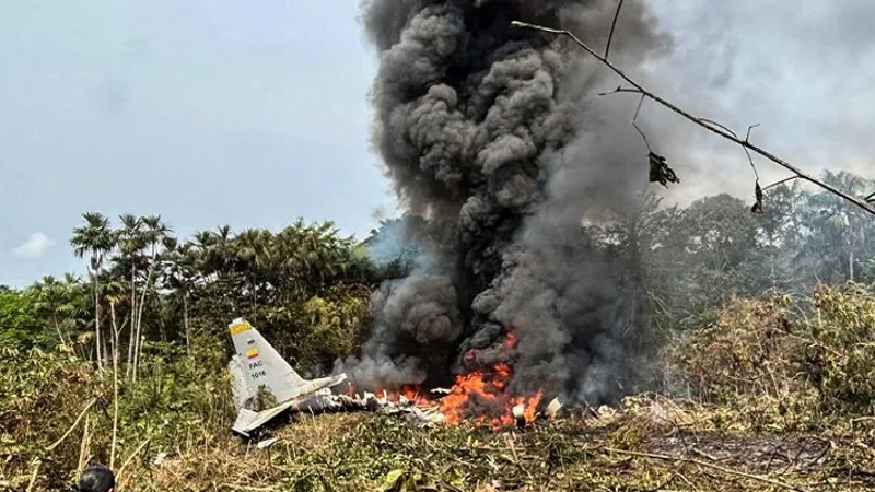 কলম্বিয়ার সামরিক বিমান বিধ্বস্তে উদ্ধার ৩৪ মরদেহ