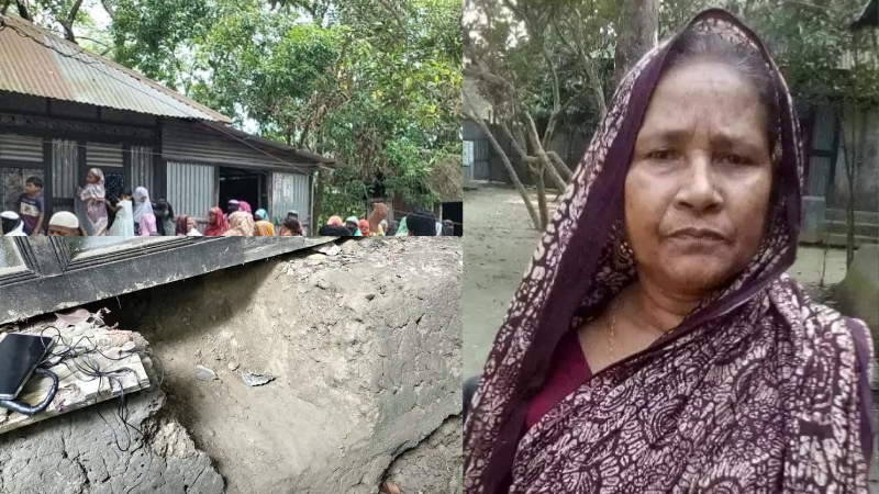 কচুয়ায় সিঁদ কেটে চুরি, বৃদ্ধাকে জবাই করে হত্যা