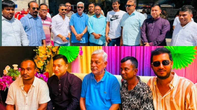 রোমে জয়নুল আবেদীন ফারুককে নেতাকর্মীদের অভ্যর্থনা