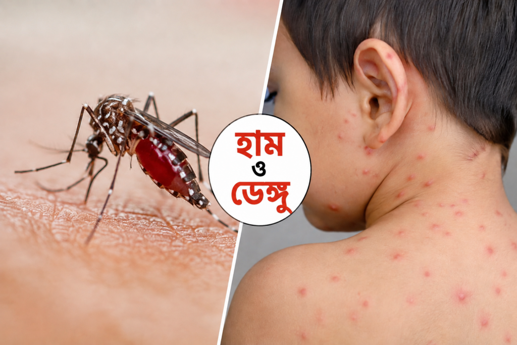 হাম ও ডেঙ্গুর দ্বিমুখী চাপ, ২৪ ঘণ্টায় দেশে ৮ জনের মৃত্যু