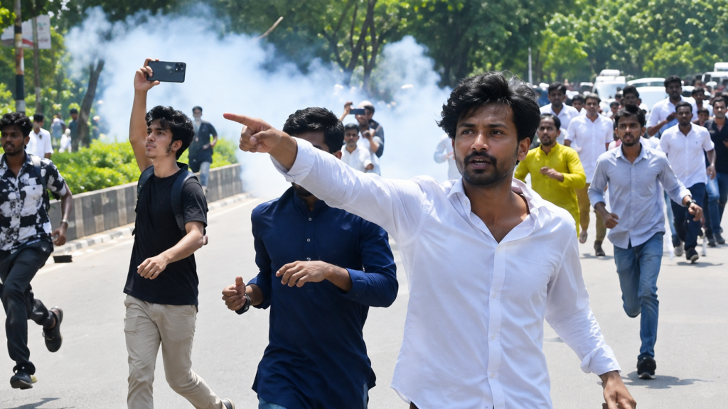 গুলশানে ‘জয় বাংলা’ স্লোগানে মিছিল, ককটেল বিস্ফোরণ